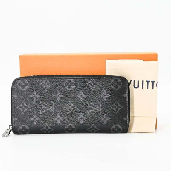 LOUIS VUITTON Monogram Eclipse Zippy Wallet Vertical Round Long Men's M62295